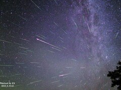 An image of the Perseids over china (Image source: Xiang Zhan and Beijing Planetarium)