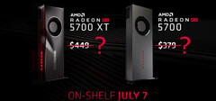 AMD has responded to the NVIDIA RTX 20 SUPER series by reducing the price of its RX 5700 series pre-launch. (Image source: Videocardz)