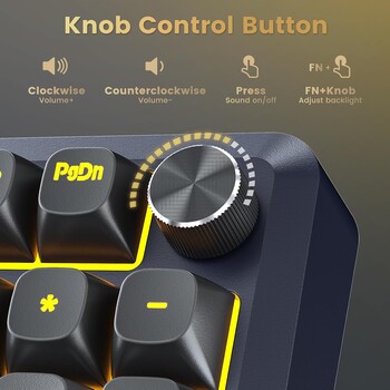 Redragon K688 Pro knob features