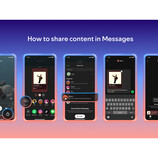 A promotional image for Spotify's new messaging feature that explains how to use it. (Image Source: Spotify)