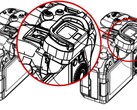 Canon has revealed a built-in tilting EVF design in a recent patent filing in Japan. (Image source: Canon - edited)