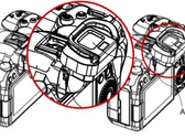 Canon has revealed a built-in tilting EVF design in a recent patent filing in Japan. (Image source: Canon - edited)