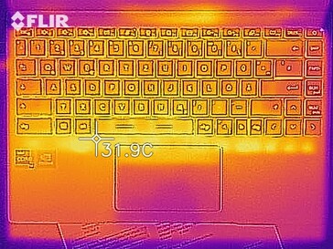 Heat generation top side (idle)