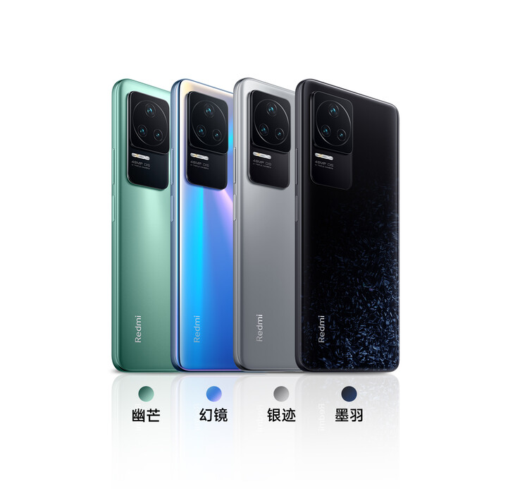 The Xiaomi Redmi K50's four launch colours. (Image source: Xiaomi)