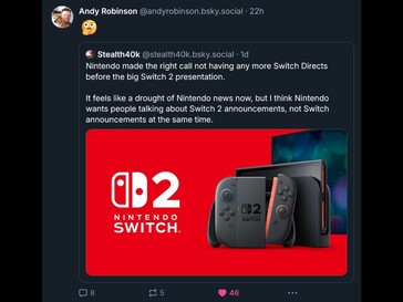 Andy Robinson BlueSky response to Switch Direct (Image source: screenshot, Andy Robinson BlueSky account)