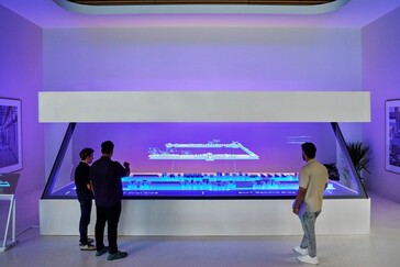 The lab's holographic table