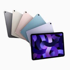 The new iPad Air now features M1 and optional 5G. (Image Source: Apple)