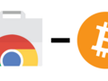The Chrome Web Store is breaking up with cryptocurrencies. (Logos: Chrome Web Store and Bitcoin. Image: Self)
