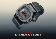 The Casio G-Shock GM-5600 ‘Space Age’ edition has a red graphic of the Theme Building at the Los Angeles International Airport. (Image source: C2H4)