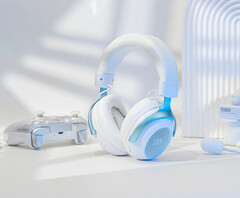 The headset features 50mm dynamic drivers, virtual 7.1 surround sound, and a dual-microphone system with environmental noise cancellation.