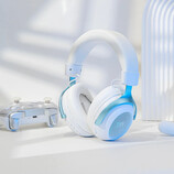 The headset features 50mm dynamic drivers, virtual 7.1 surround sound, and a dual-microphone system with environmental noise cancellation.