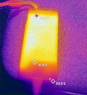 Power adapter temperatures (Stress test)