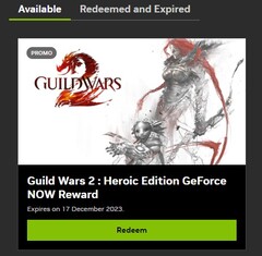 Guild Wars 2: Heroic Edition now a GeForce Now reward (Source: Own)