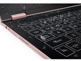 The droplets in the image suggest the larger Yoga Book may be water/splash proof. (Source: Lenovo)