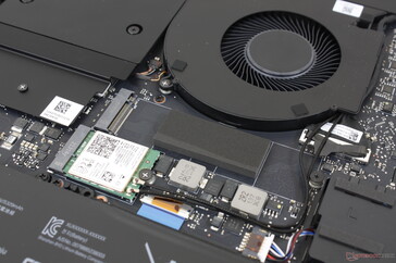 Unoccupied secondary M.2 slot sits adjacent to the M.2 2242 WLAN module