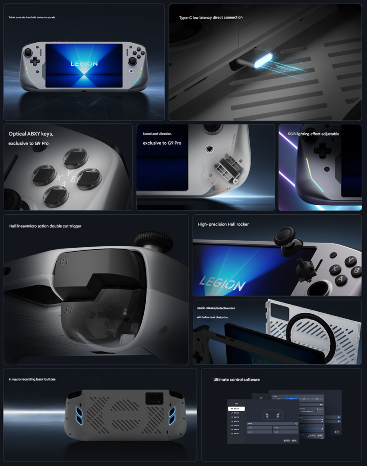 Main highlights of the Legion G9 controller (Image source: Lenovo - machine translated)