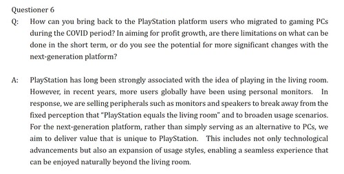 Questioner 6 from June SIE investor Q&A