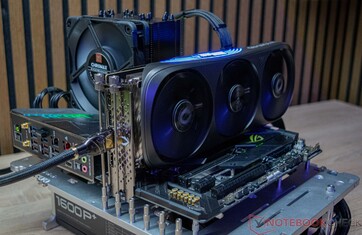 The Zotac Gaming GeForce RTX 4080 Super Trinity Black Edition volume measurement