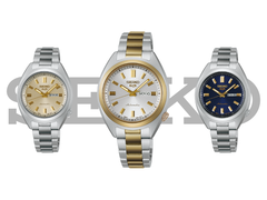 From left to right: Seiko SRE023K1, SRE024K1, and SRE021K1 (pictured) against a white background, with Seiko's logo overlaid in between. (Image source: Seiko)