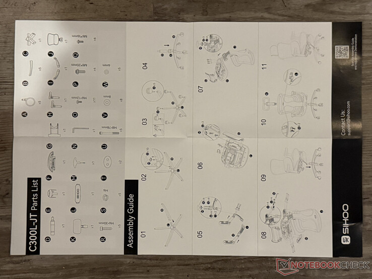 Assembly instructions for the Sihoo Doro C300
