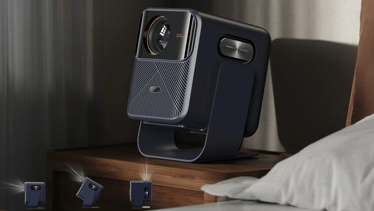 The Wanbo 2025 Mozart 1 Pro New projector has an optional gimbal stand, sold separately. (Image source: Wanbo)