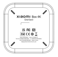 Back panel design of 2nd generation Xiaomi Box 4K (patent) (Source: FCC ID)