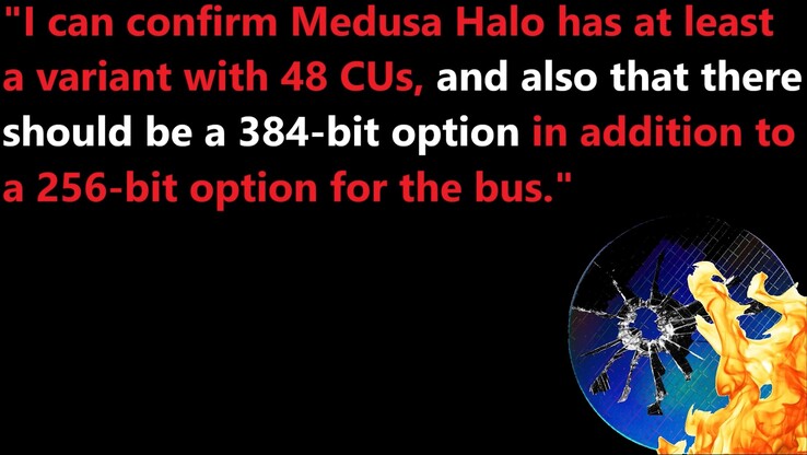 Medusa Halo lineup could feature a mix of 256-bit and 384-bit APUs. (Image source: Moore's Law Is Dead)