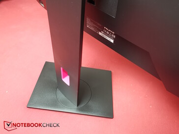 The monitor can be rotated sideways here