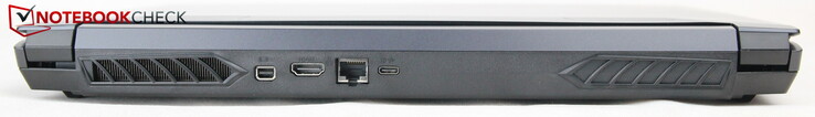 rear: Mini Displayport, HDMI, LAN, USB-C with Displayport