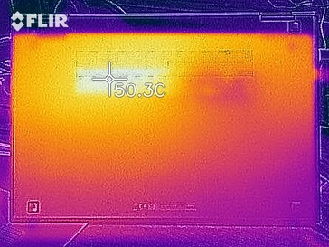 Heat development during our The Witcher 3 test - Bottom