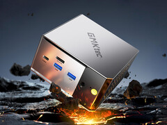 The GMKtec M8 is comparatively compact at 111 x 107 x 63 mm and 490 g. (Image source: GMKtec)