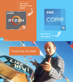 Intel has likened AMD to used car and snake oil salesmen in its new advertising campaign. (Image source: Intel)