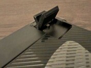 The keyboard can be tilted further using the adjustable feet; all photos were taken with the feet folded in. (Image source: Notebookcheck)