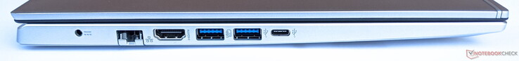 Left: power in, GigabitLAN, 2x USB 3.1 Gen1 Tyep-A, 1x USB 3.1 Gen1 Type-C