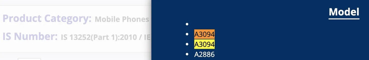 A 15-series model number? (Source: BIS via MySmartPrice)