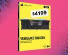 Corsair Vengeance DDR5 memory box shown with $4199 price