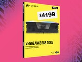 Corsair Vengeance DDR5 memory box shown with $4199 price