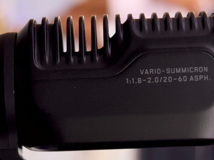 Close-up of the Insta360 Luna Ultra's gimbal head reveals 20-60mm zoom range (this translates to 3x optical zoom).