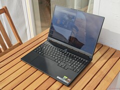 The glossy screen of the Lenovo Legion 5 15AGP11.
