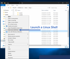 Coming Soon: Open a Linux terminal directly from File Explorer. (Source: Microsoft) Coming Soon: Open a Linux terminal directly from File Explorer. (Source: Microsoft)