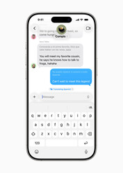 Live Translation of phone calls (image source: Apple)