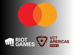 Logos for Mastercard, Riot Games, and VCT Americas are shown (Image source: Mastercard, Riot Games, Valorant Champions Tour Americas YouTube with edits)