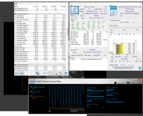 CPU information during an Intel XTU benchmark