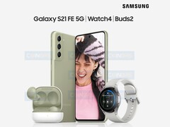 The Galaxy S21 FE will arrive in at least four colours. (Image source: Coinbrs)