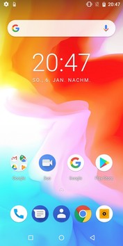 Default home screen