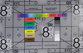 Photograph of our test chart
