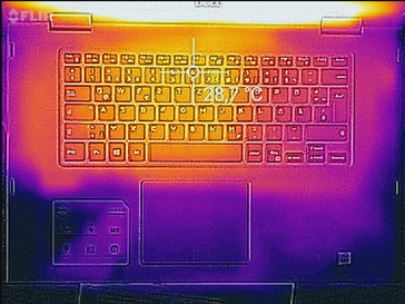 Heat generation top surface (idle mode)