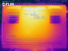 Heat distribution under load (bottom side)