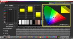 CalMAN ColorChecker (profile: Native, color target space: P3)