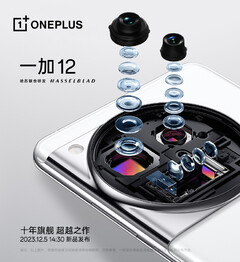 The OnePlus 12 is said to combine the OnePlus Open's camera system with an even brighter display. (Image source: OnePlus)